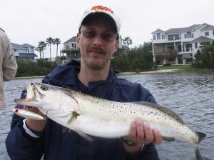 Tom from Ohio with a 9 Lb Speckled Trout